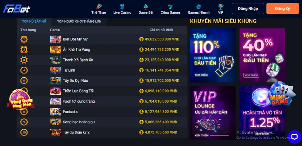 Các loại hình cá cược và trò chơi tại bet89 app